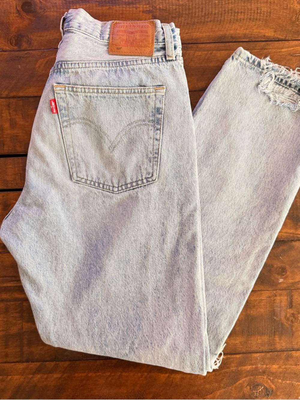 Levi's Light Wash Blue Straight Jeans